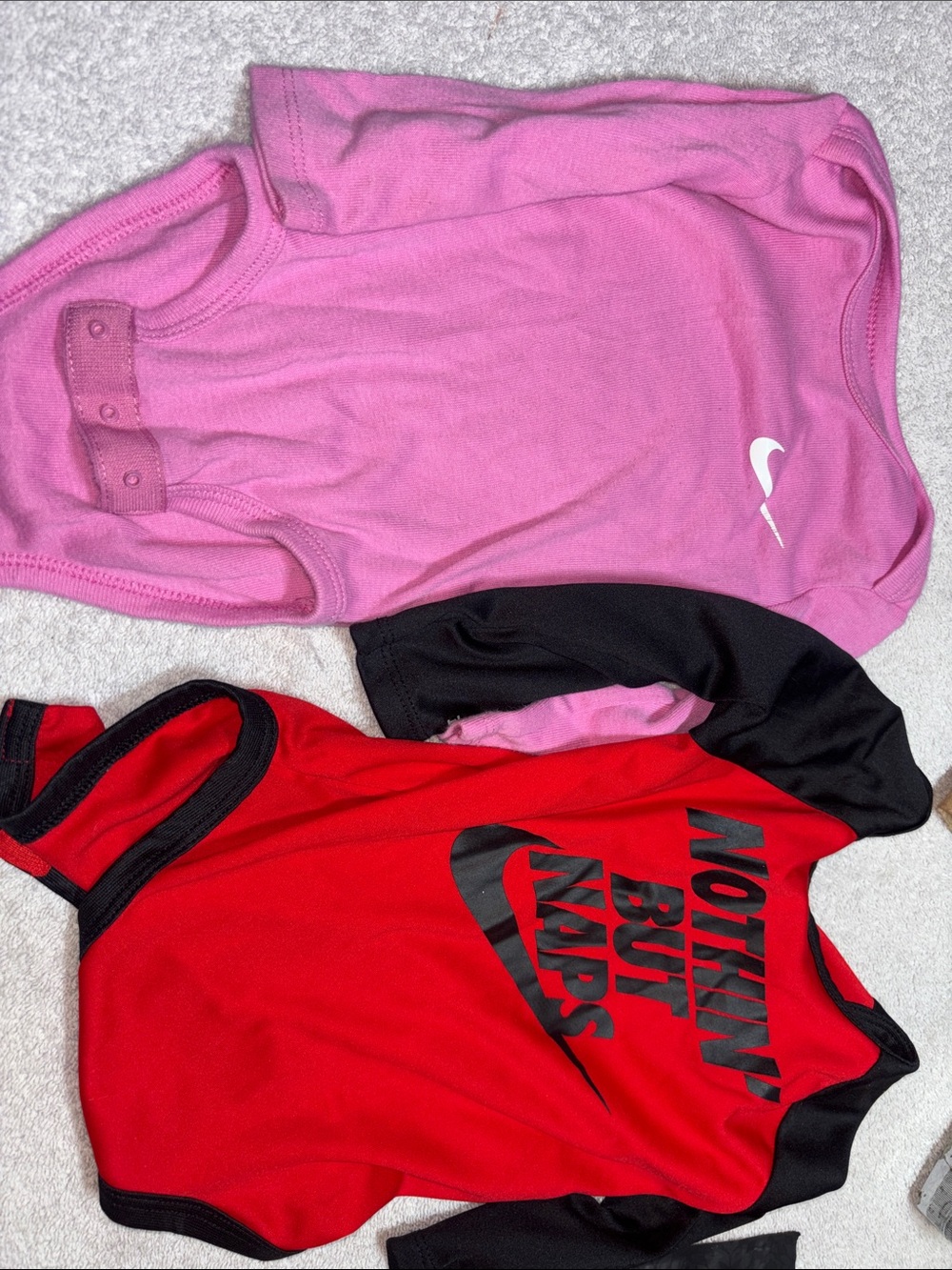 Nike Kids Pink & Red Tank Top Duo